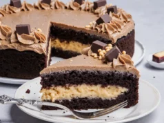 Decadent Chocolate Cake with Gooey Caramel