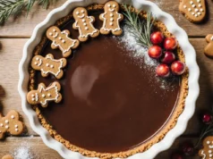 Chocolate Gingerbread Tart | Easy Christmas Dessert