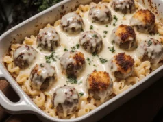Cozy Creamy Meatball Bake – Easy Comfort Dinner