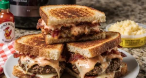 Crispy Bacon Cheeseburger Melts