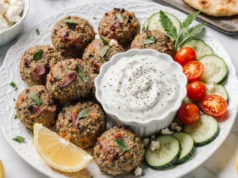 Easy Greek Lamb Meatballs with Creamy Tzatziki