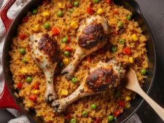 Easy Spiced Golden Chicken Rice Dinner