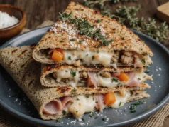 Easy Savory Pancakes with Ham & Cheese
