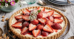 Fresh Strawberry & Cream Cheese Tart | Easy Dessert