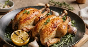 Easy Crispy Garlic Chicken Dinner