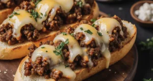Garlic Bread Sloppy Joes | Cheesy Comfort Food Recipe