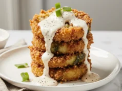 Fried Green Tomatoes with Garlic Aioli