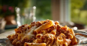 Cheesy Baked Ziti with Ground Beef