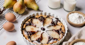 Easy Chocolate and Pear Clafoutis