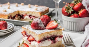 Easy Strawberry Cream Cake | Comfort Food