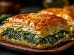 Golden Puff Pastry Spinach & Feta Pie recipe